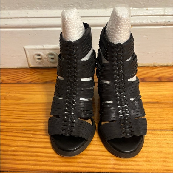 Lucky Brand Shoes - Lucky Brand Black Strappy Heeled Boots